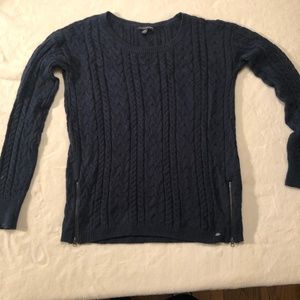 American Eagle Side Zip Cable Sweater